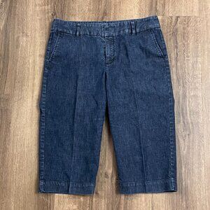 George & Martha Denim Dressy Jean Capri Shorts Sz 12